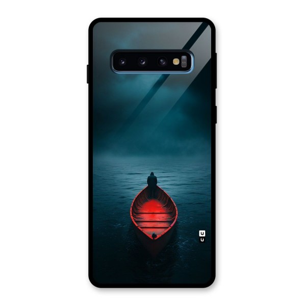 Floating Boat Glass Back Case for Galaxy S10