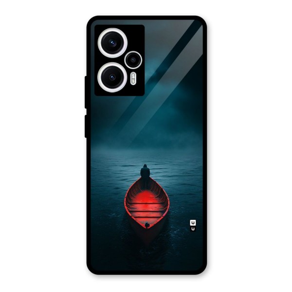 Floating Boat Glass Back Case for Poco F5