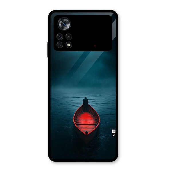 Floating Boat Glass Back Case for Poco X4 Pro 5G