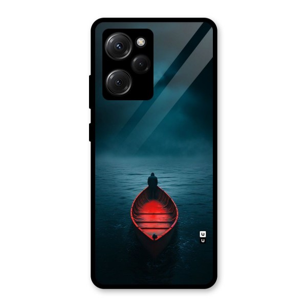 Floating Boat Glass Back Case for Poco X5 Pro