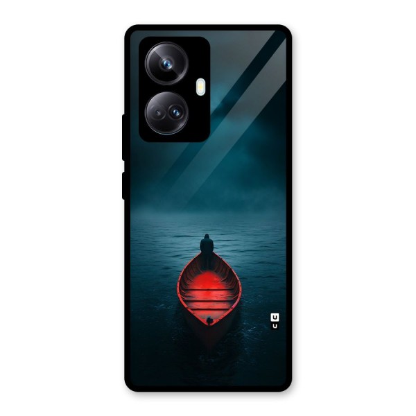 Floating Boat Glass Back Case for Realme 10 Pro Plus