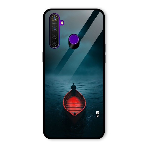 Floating Boat Glass Back Case for Realme 5 Pro