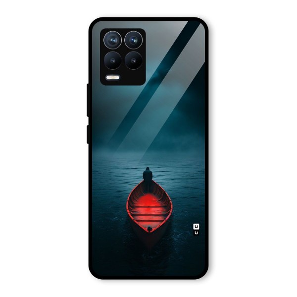 Floating Boat Glass Back Case for Realme 8 Pro