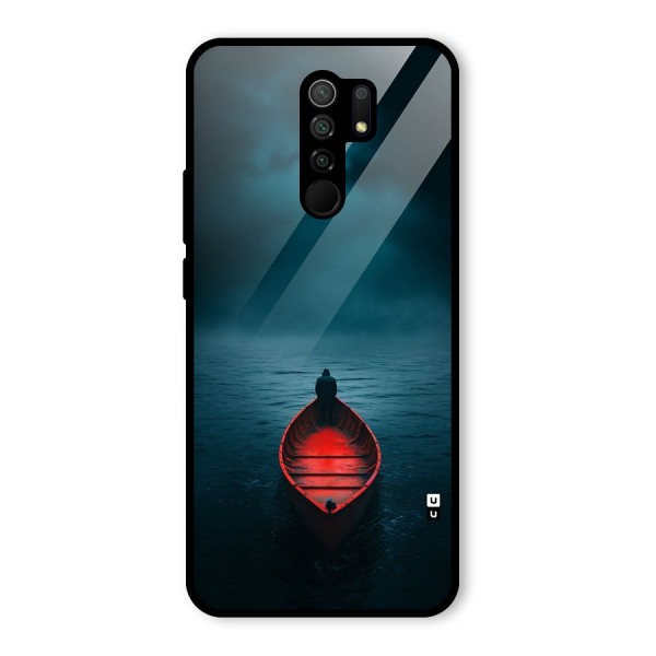 Floating Boat Glass Back Case for Redmi 9 Prime