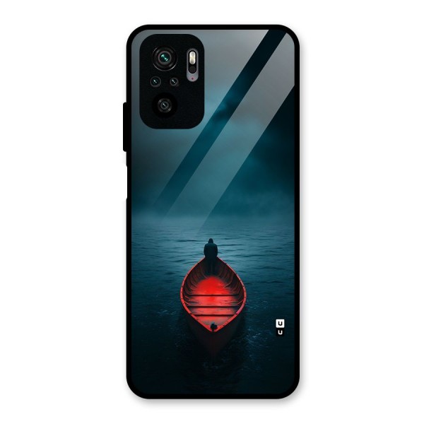 Floating Boat Glass Back Case for Redmi Note 10