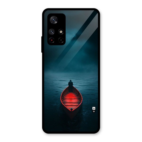 Floating Boat Glass Back Case for Redmi Note 11T 5G