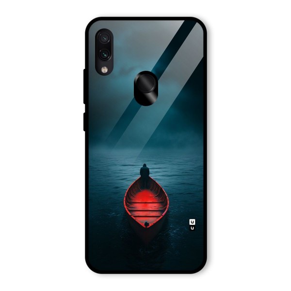 Floating Boat Glass Back Case for Redmi Note 7S