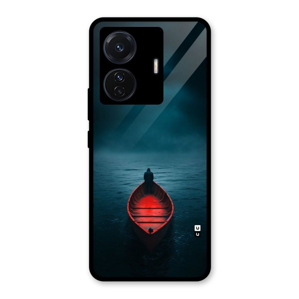 Floating Boat Glass Back Case for Vivo T1 Pro