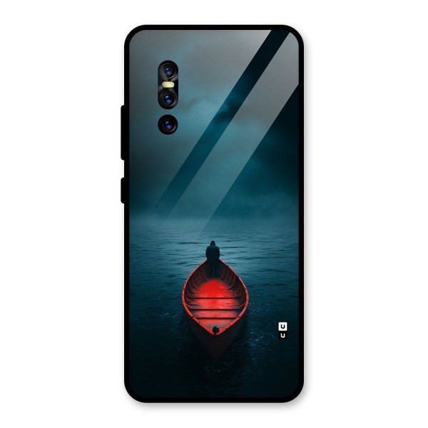 Floating Boat Glass Back Case for Vivo V15 Pro