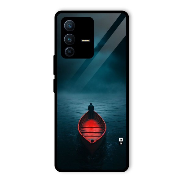 Floating Boat Glass Back Case for Vivo V23 Pro