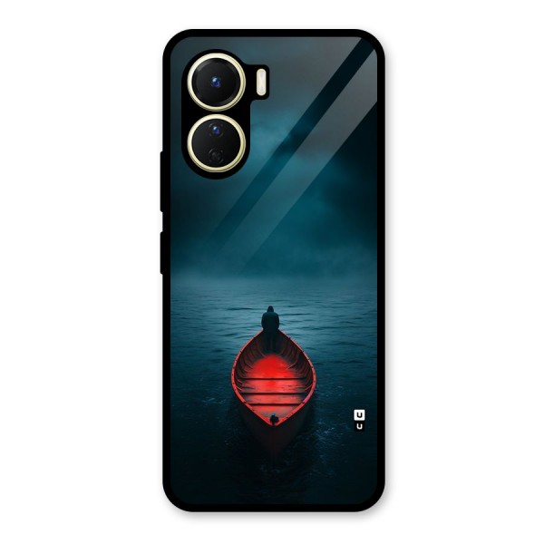 Floating Boat Glass Back Case for Vivo Y16