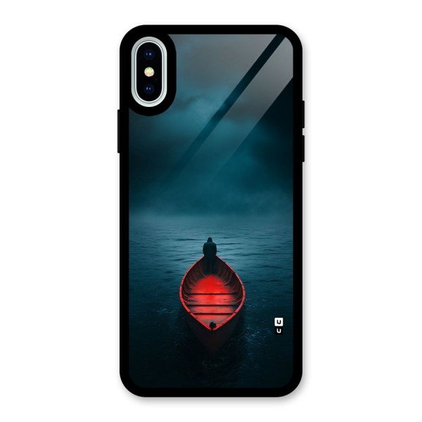 Floating Boat Glass Back Case for iPhone XS