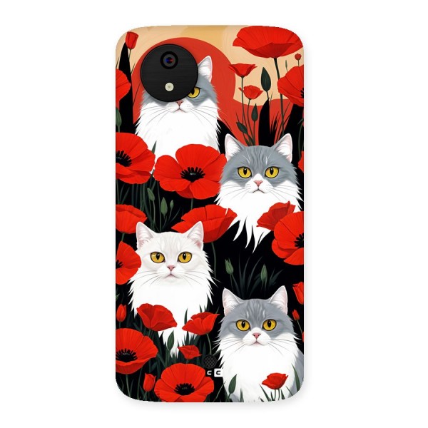 Floral Cat Back Case for Canvas A1  AQ4501