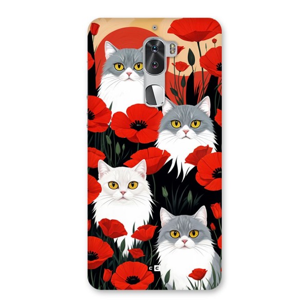 Floral Cat Back Case for Coolpad Cool 1