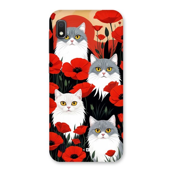 Floral Cat Back Case for Galaxy A10