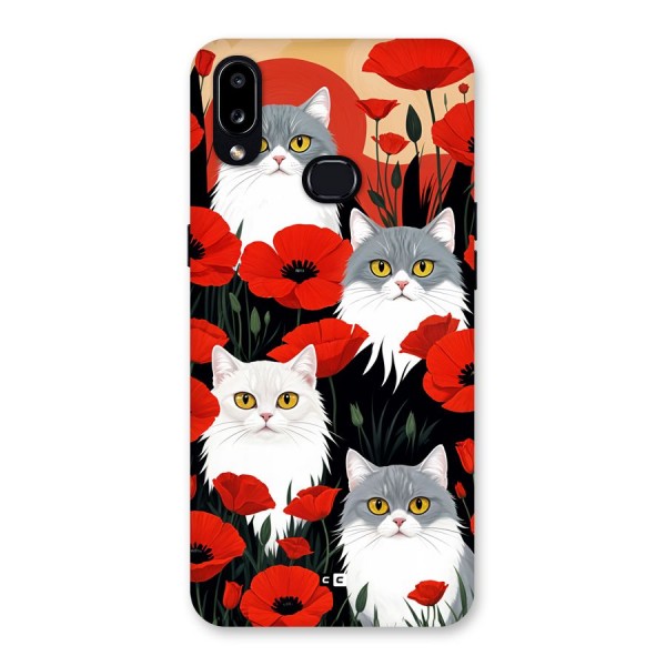 Floral Cat Back Case for Galaxy A10s