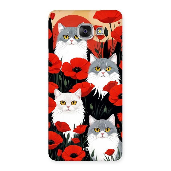 Floral Cat Back Case for Galaxy A7 (2016)