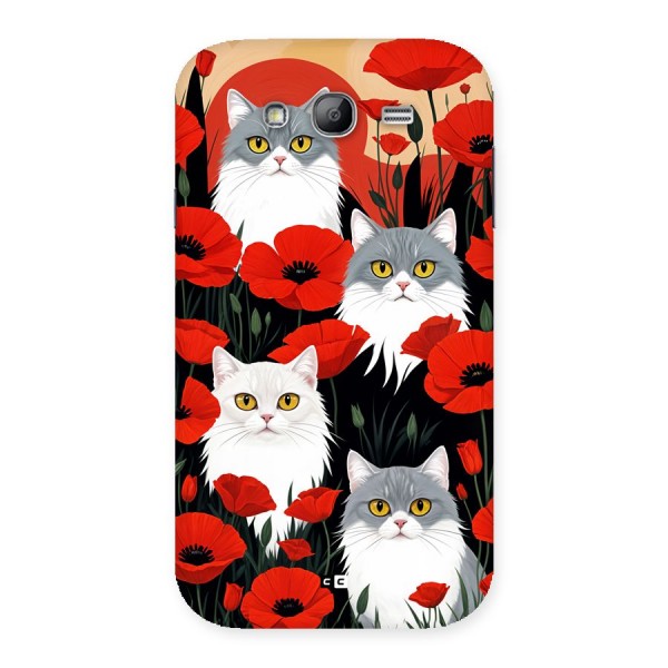 Floral Cat Back Case for Galaxy Grand