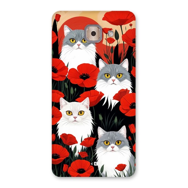 Floral Cat Back Case for Galaxy J7 Max