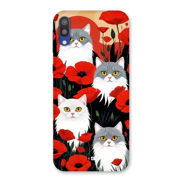 Floral Cat Back Case for Galaxy M10