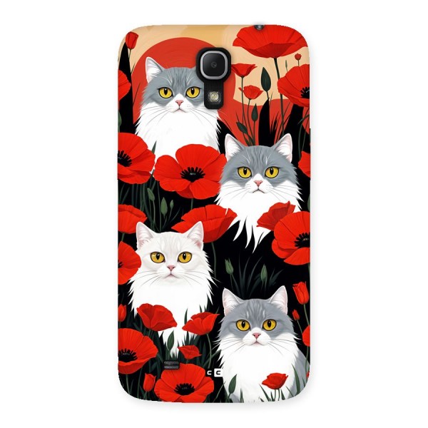 Floral Cat Back Case for Galaxy Mega 6.3