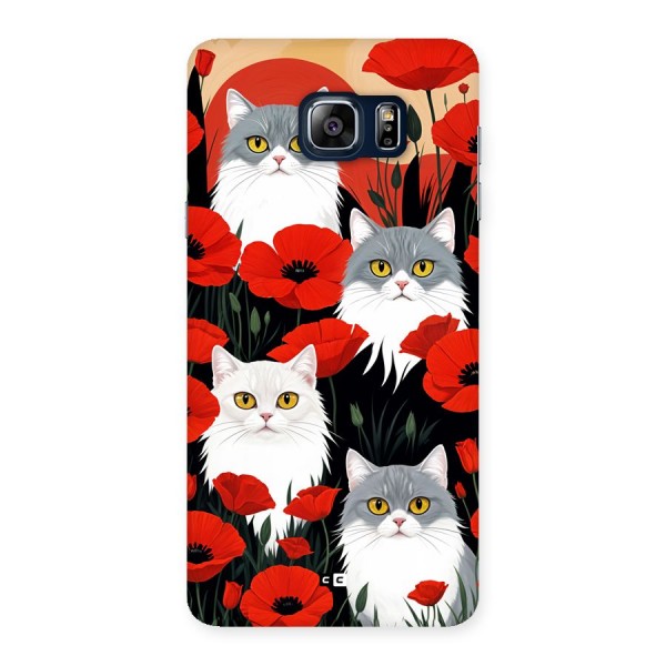 Floral Cat Back Case for Galaxy Note 5