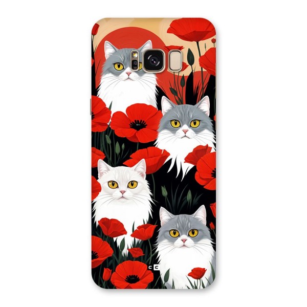 Floral Cat Back Case for Galaxy S8 Plus