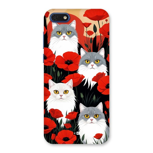 Floral Cat Back Case for Honor 7s