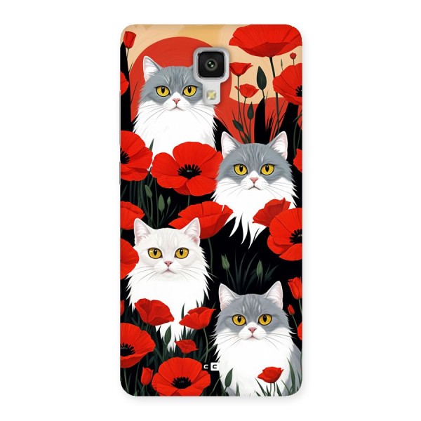 Floral Cat Back Case for Mi4