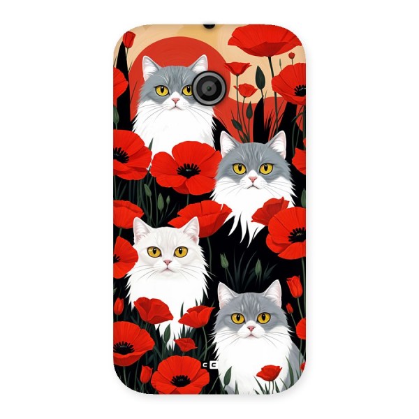 Floral Cat Back Case for Moto E