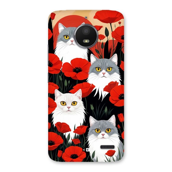 Floral Cat Back Case for Moto E4