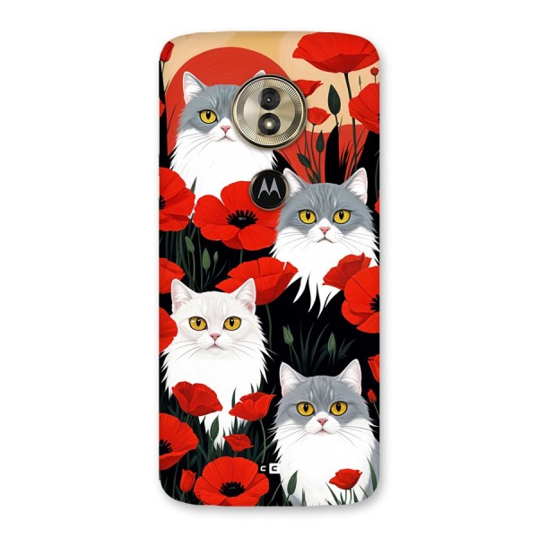 Floral Cat Back Case for Moto G6 Play