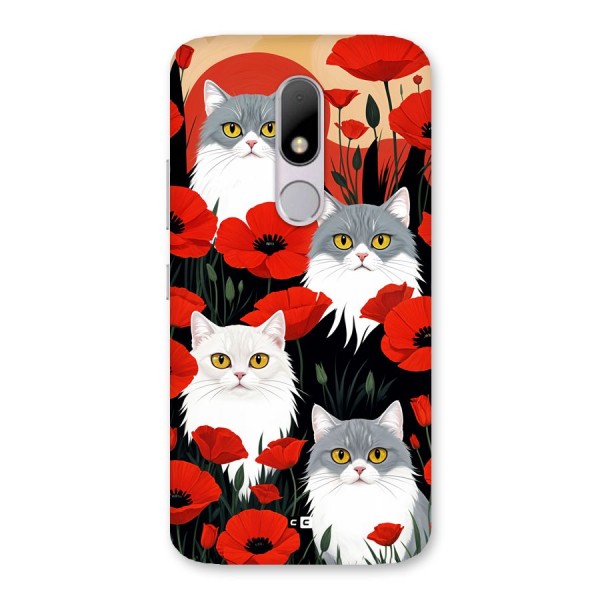 Floral Cat Back Case for Moto M