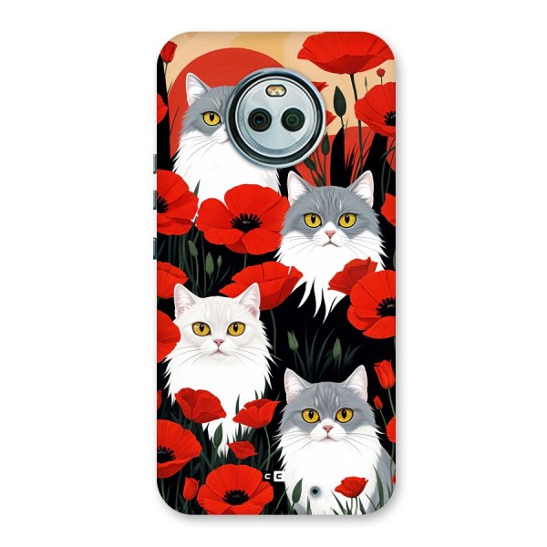 Floral Cat Back Case for Moto X4