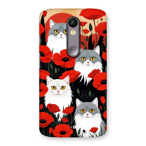 Floral Cat Back Case for Moto X Force