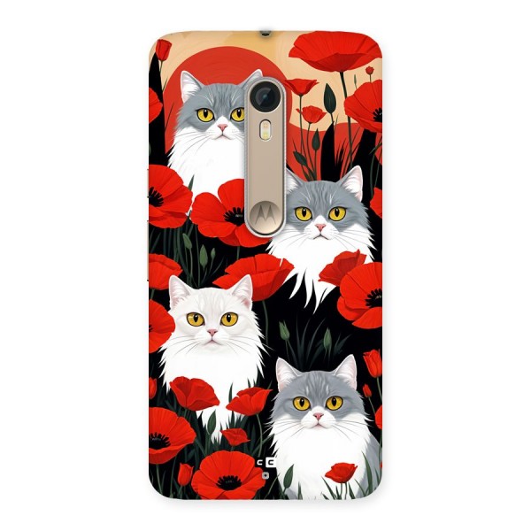 Floral Cat Back Case for Moto X Style