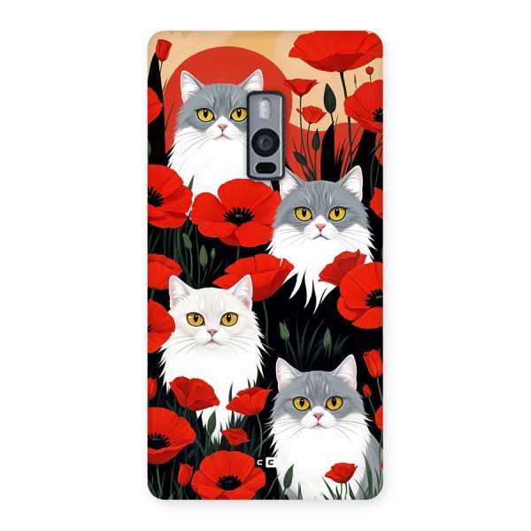 Floral Cat Back Case for OnePlus 2