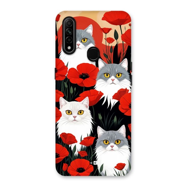 Floral Cat Back Case for Oppo A31