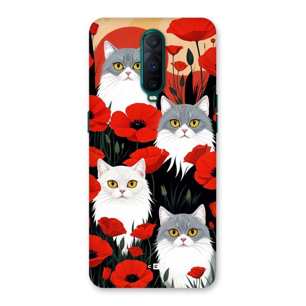 Floral Cat Back Case for Oppo R17 Pro