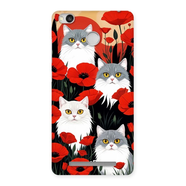 Floral Cat Back Case for Redmi 3S Prime