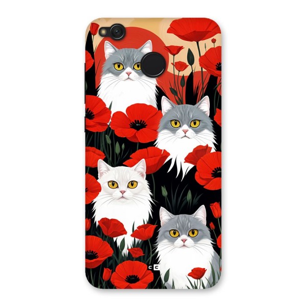 Floral Cat Back Case for Redmi 4