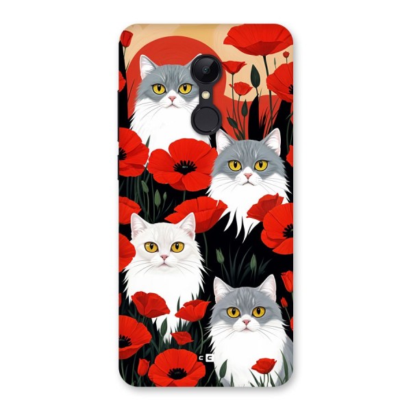 Floral Cat Back Case for Redmi 5