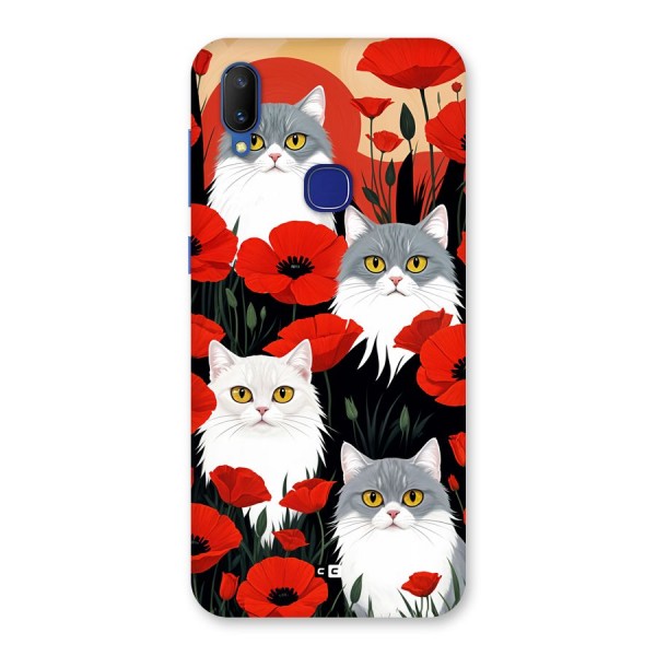 Floral Cat Back Case for Vivo V11