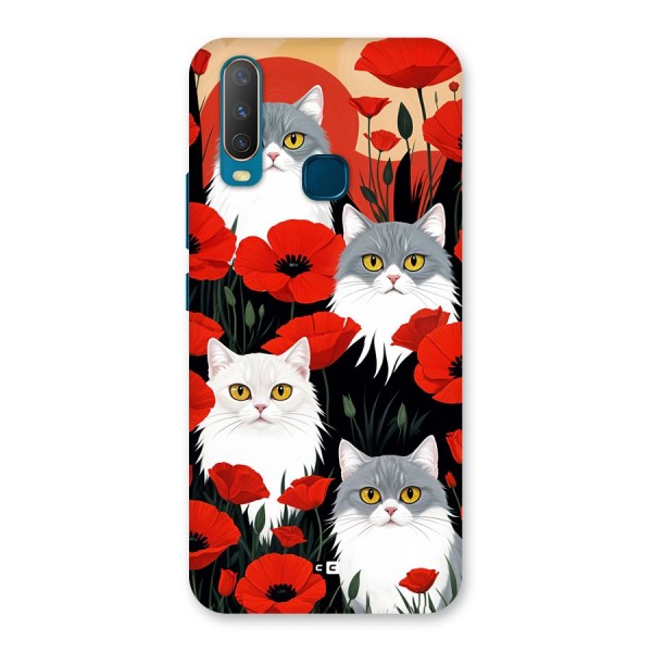 Floral Cat Back Case for Vivo Y11