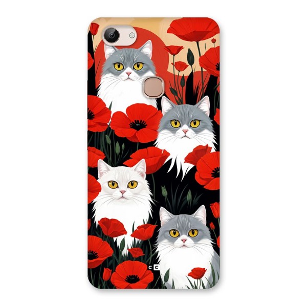 Floral Cat Back Case for Vivo Y83