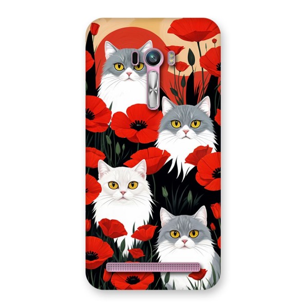 Floral Cat Back Case for Zenfone Selfie