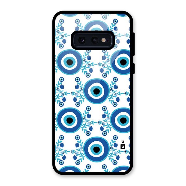 Floral Evil Eyes Glass Back Case for Galaxy S10e