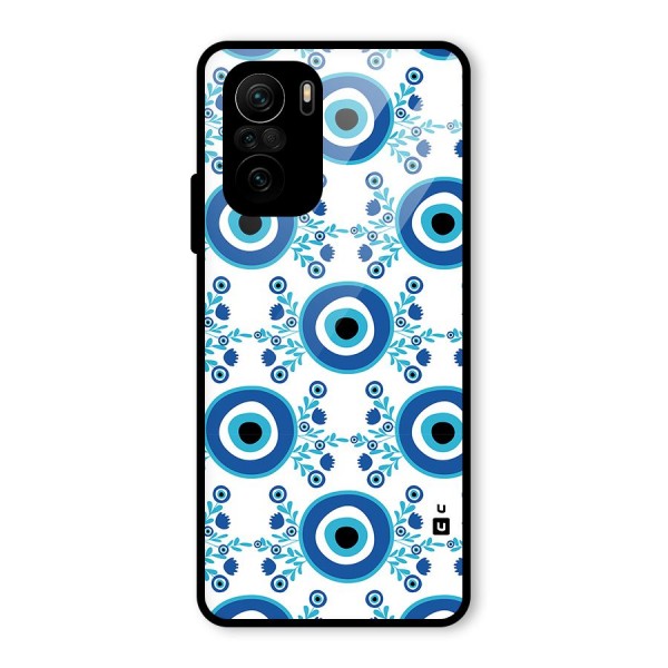 Floral Evil Eyes Glass Back Case for Mi 11x