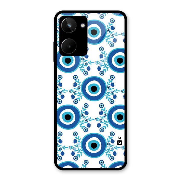 Floral Evil Eyes Glass Back Case for Realme 10