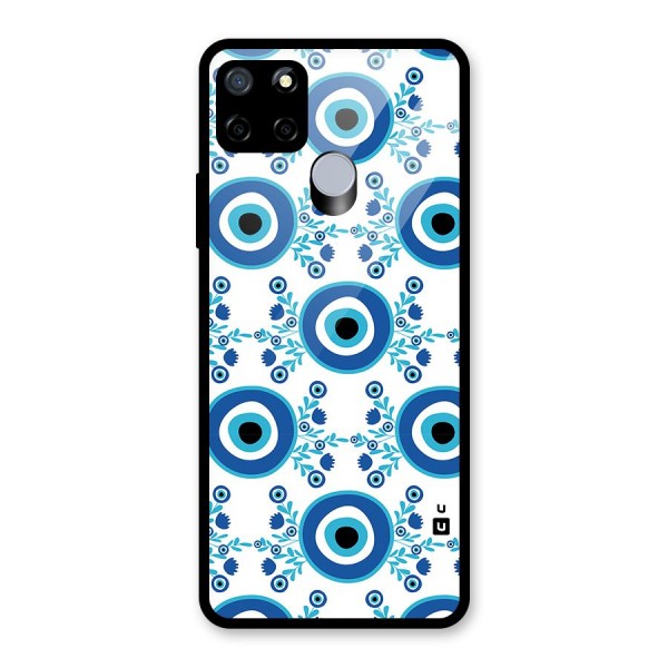 Floral Evil Eyes Glass Back Case for Realme C12